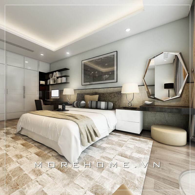 Gợi ý mẫu giường ngủ 2 người phong cách hiện đại, trẻ trung